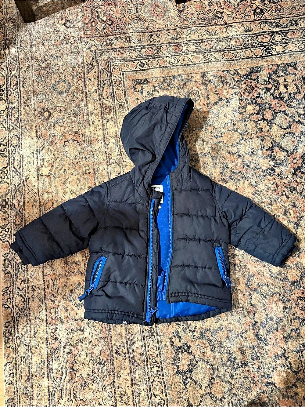 Old Navy Frost Free Puffer Jacket Baby 12-18M DARK Navy & Blue